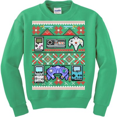 Retro Video Games Ugly Christmas Sweater Kids Sweatshirt