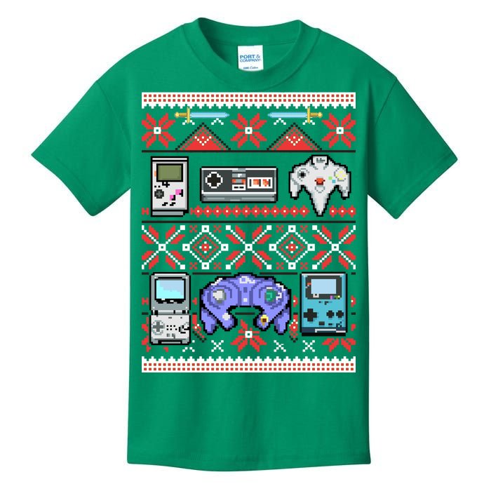 Retro Video Games Ugly Christmas Sweater Kids T-Shirt