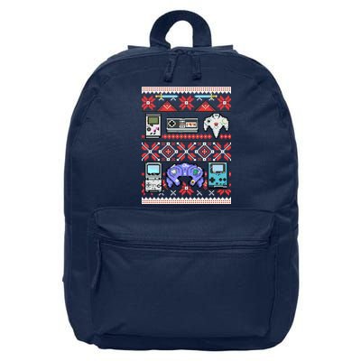 Retro Video Games Ugly Christmas Sweater 16 in Basic Backpack