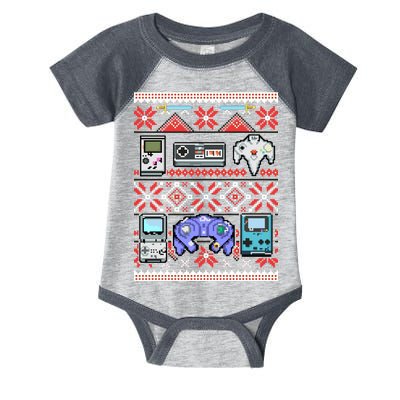 Retro Video Games Ugly Christmas Sweater Infant Baby Jersey Bodysuit