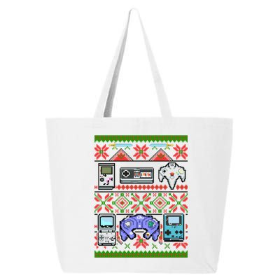 Retro Video Games Ugly Christmas Sweater 25L Jumbo Tote