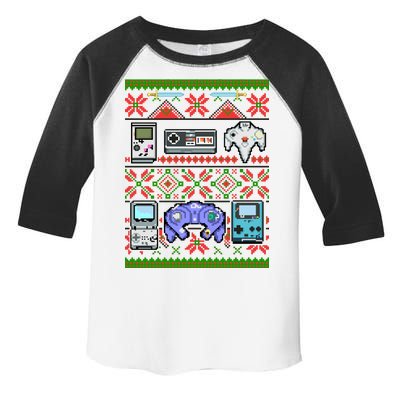 Retro Video Games Ugly Christmas Sweater Toddler Fine Jersey T-Shirt