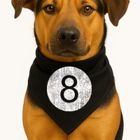 Retro Vintage 8 Ball Logo USA-Made Doggie Bandana
