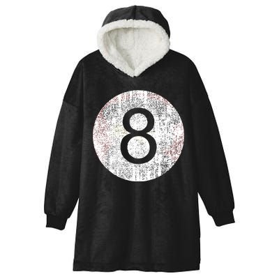 Retro Vintage 8 Ball Logo Hooded Wearable Blanket