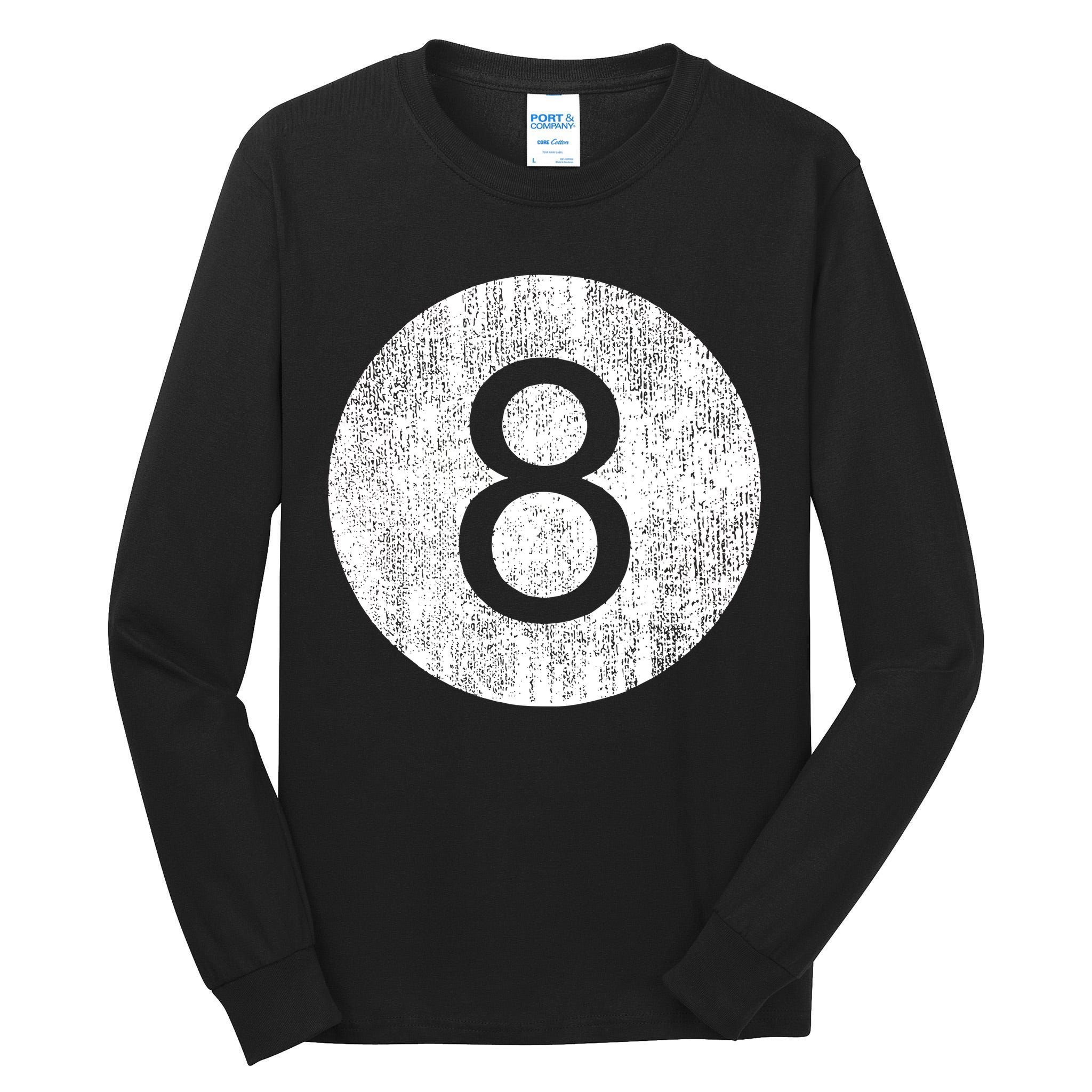 Retro Vintage 8 Ball Logo Tall Long Sleeve T-Shirt