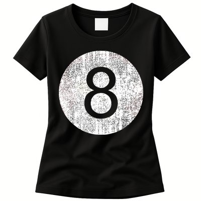 Retro Vintage 8 Ball Logo Womens T-Shirt