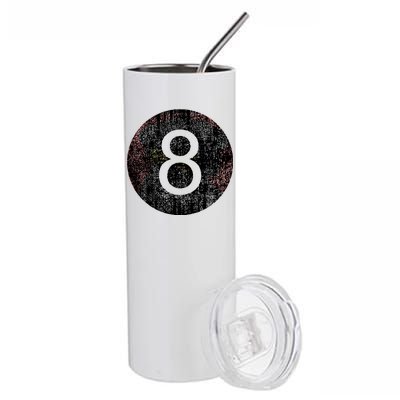 Retro Vintage 8 Ball Logo Stainless Steel Tumbler