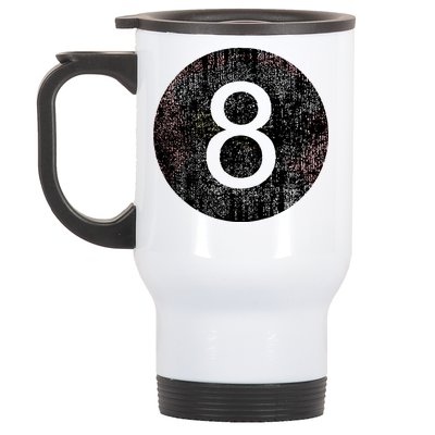 Retro Vintage 8 Ball Logo Stainless Steel Travel Mug