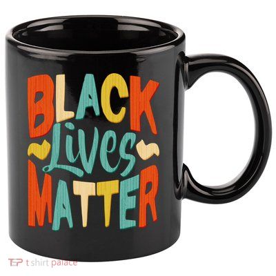Retro Vintage Colors Black Lives Matter BLM 11oz C Handle Ceramic Mug