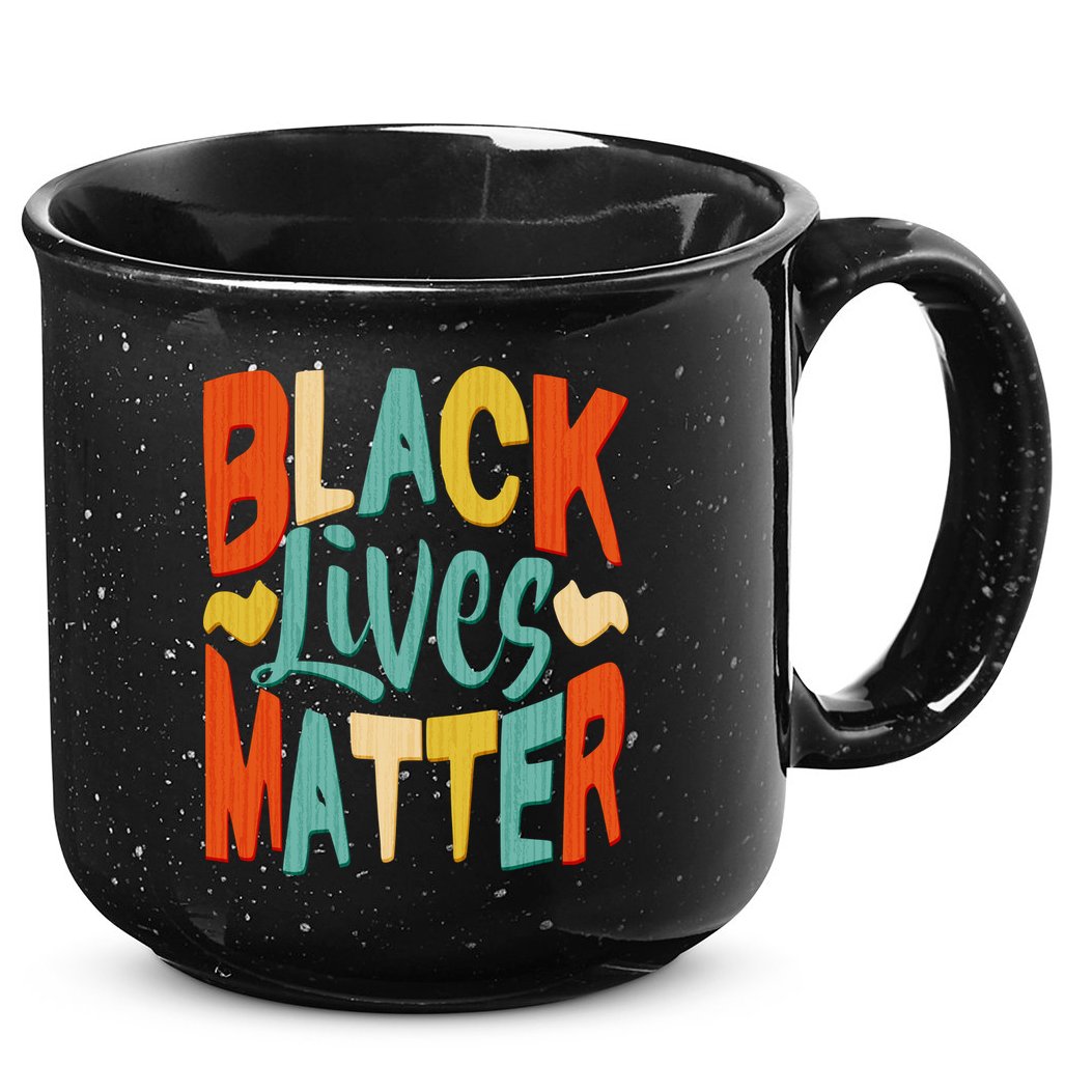 Retro Vintage Colors Black Lives Matter BLM 15oz Campfire Ceramic Mug