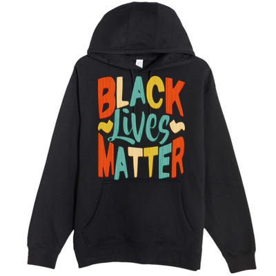 Retro Vintage Colors Black Lives Matter BLM Premium Pullover Hoodie