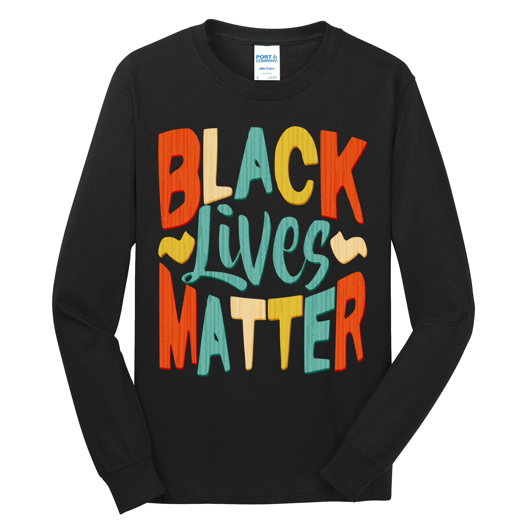 Retro Vintage Colors Black Lives Matter BLM Tall Long Sleeve T-Shirt