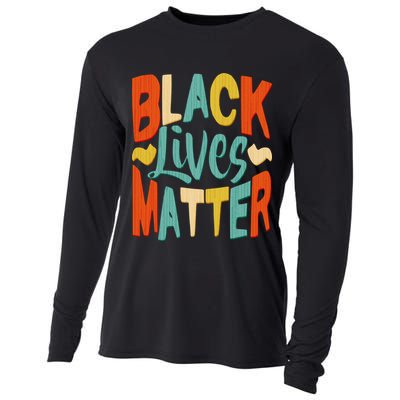 Retro Vintage Colors Black Lives Matter BLM Cooling Performance Long Sleeve Crew