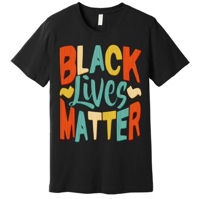 Retro Vintage Colors Black Lives Matter BLM Premium T-Shirt