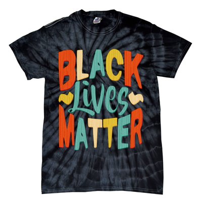 Retro Vintage Colors Black Lives Matter BLM Tie-Dye T-Shirt