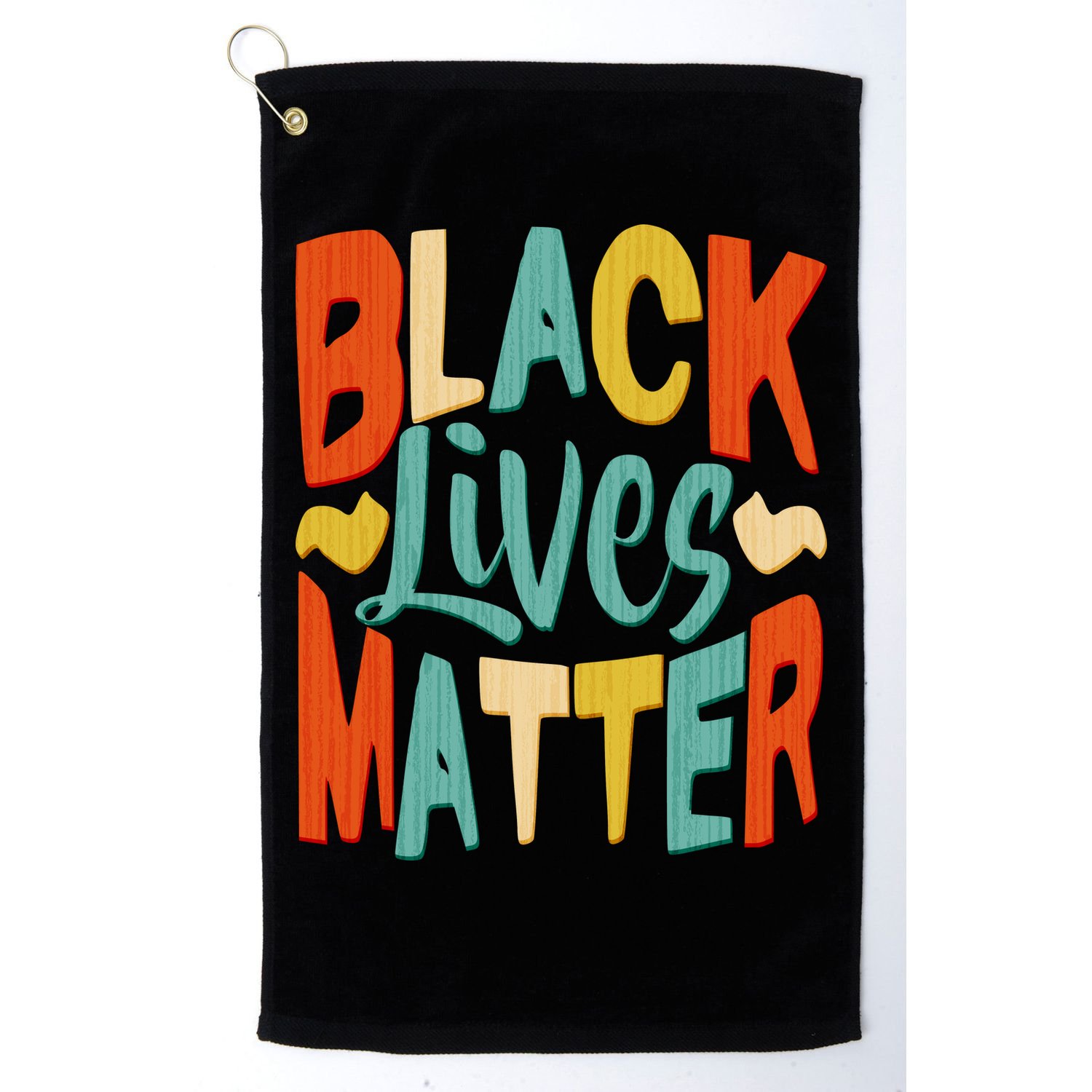 Retro Vintage Colors Black Lives Matter BLM Golf Towel