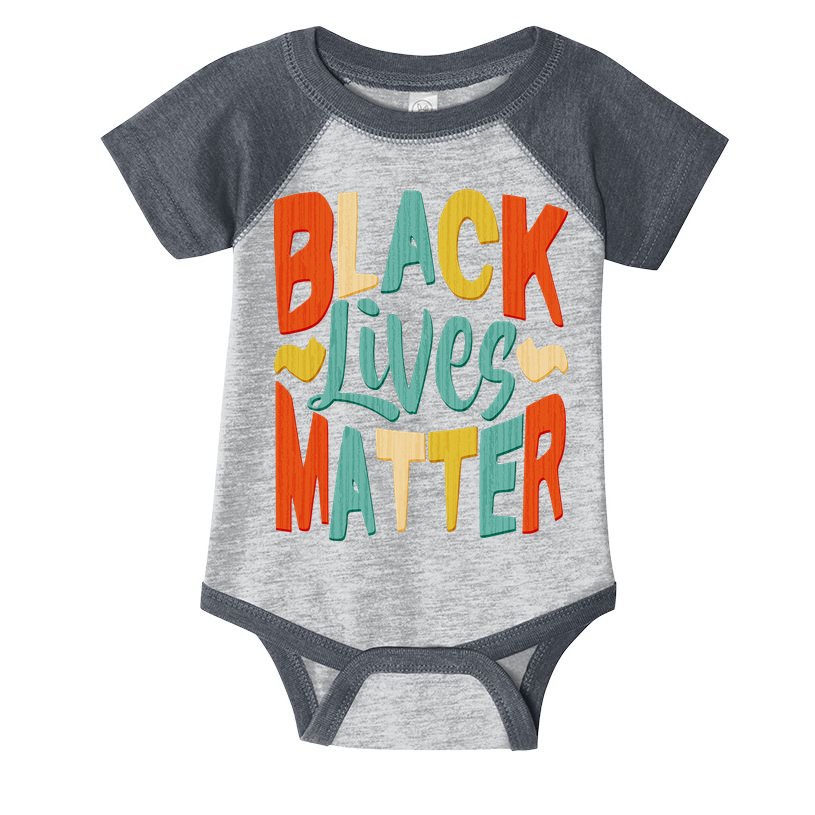Retro Vintage Colors Black Lives Matter BLM Infant Baby Jersey Bodysuit