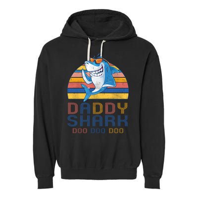 Retro Vintage Daddy Shark Doo Garment-Dyed Fleece Hoodie