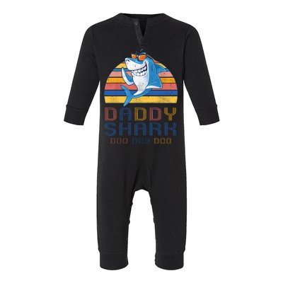 Retro Vintage Daddy Shark Doo Infant Fleece One Piece