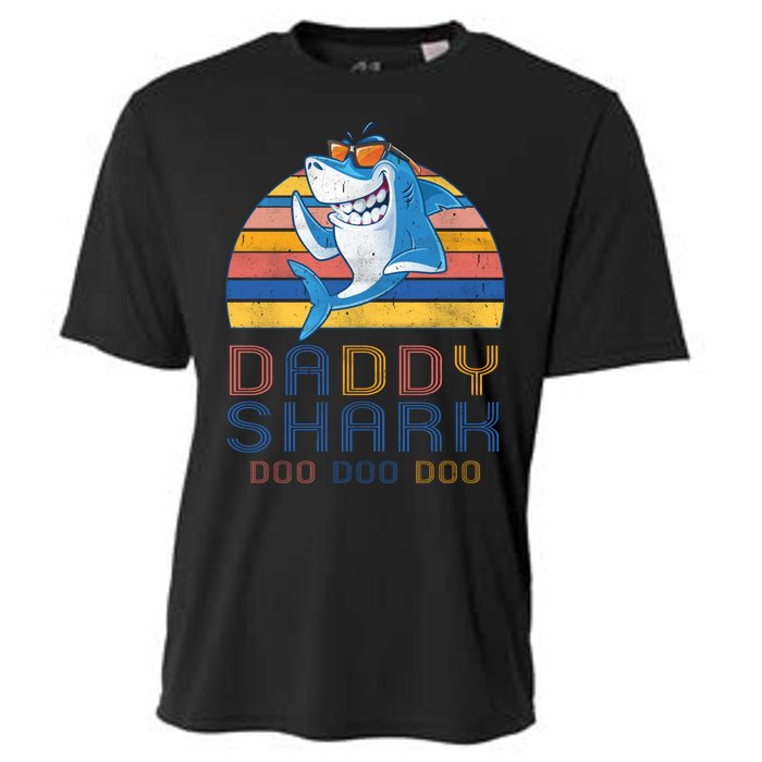 Retro Vintage Daddy Shark Doo Cooling Performance Crew T-Shirt