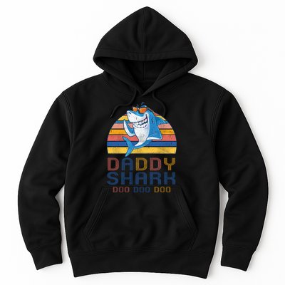 Retro Vintage Daddy Shark Doo Hoodie