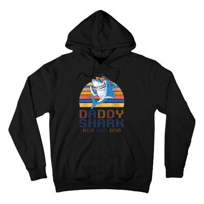 Retro Vintage Daddy Shark Doo Hoodie