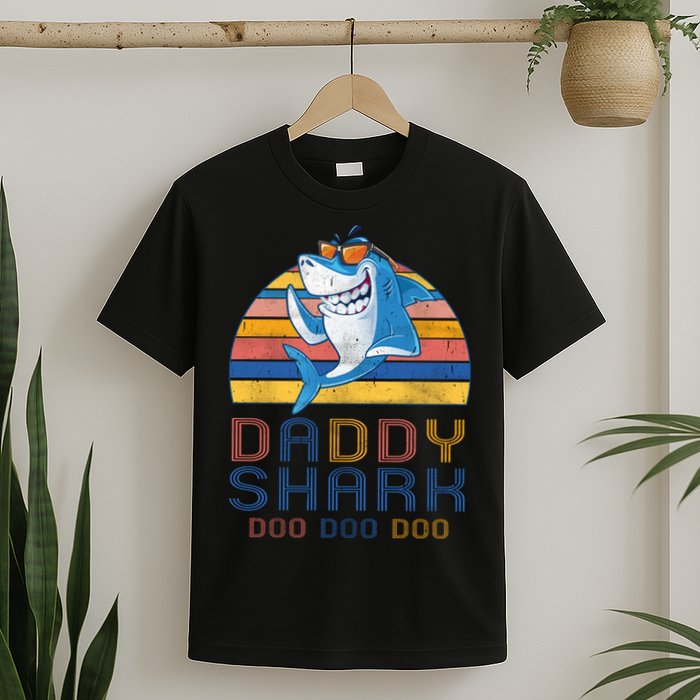 Retro Vintage Daddy Shark Doo T-Shirt