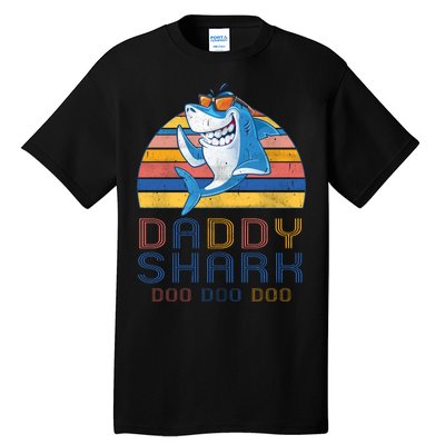 Retro Vintage Daddy Shark Doo Tall T-Shirt