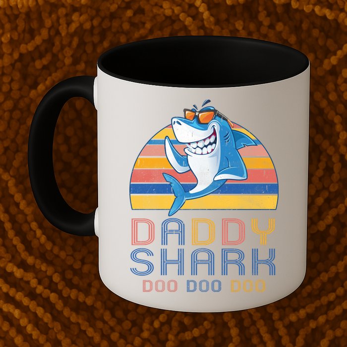 Retro Vintage Daddy Shark Doo Mug