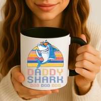 Retro Vintage Daddy Shark Doo Mug