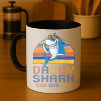 Retro Vintage Daddy Shark Doo Mug