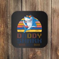 Retro Vintage Daddy Shark Doo Coaster