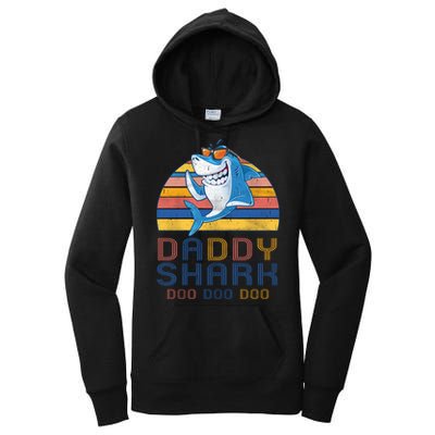 Retro Vintage Daddy Shark Doo Women's Pullover Hoodie