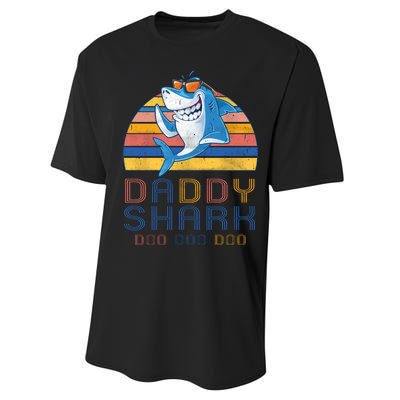 Retro Vintage Daddy Shark Doo Performance Sprint T-Shirt