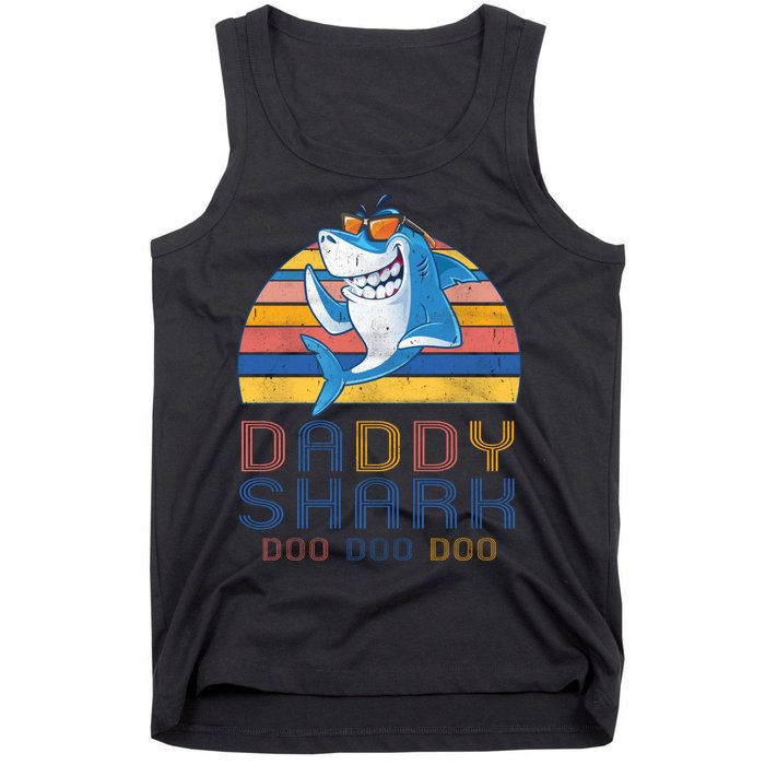 Retro Vintage Daddy Shark Doo Tank Top