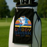 Retro Vintage Daddy Shark Doo Golf Towel