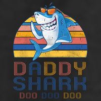 Retro Vintage Daddy Shark Doo Golf Towel