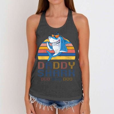 Retro Vintage Daddy Shark Doo Women's Knotted Racerback Tank