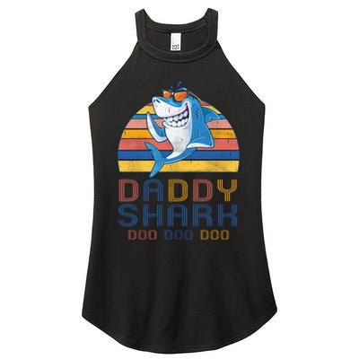 Retro Vintage Daddy Shark Doo Women's Perfect Tri Rocker Tank