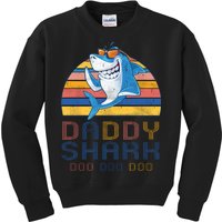 Retro Vintage Daddy Shark Doo Kids Sweatshirt