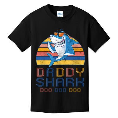 Retro Vintage Daddy Shark Doo Kids T-Shirt