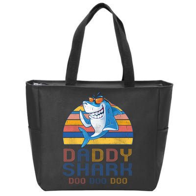 Retro Vintage Daddy Shark Doo Zip Tote Bag