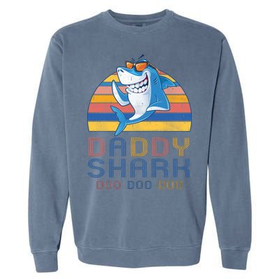 Retro Vintage Daddy Shark Doo Garment-Dyed Sweatshirt