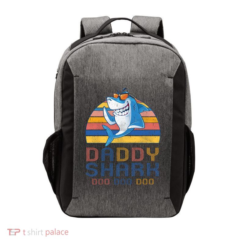 Retro Vintage Daddy Shark Doo Vector Backpack