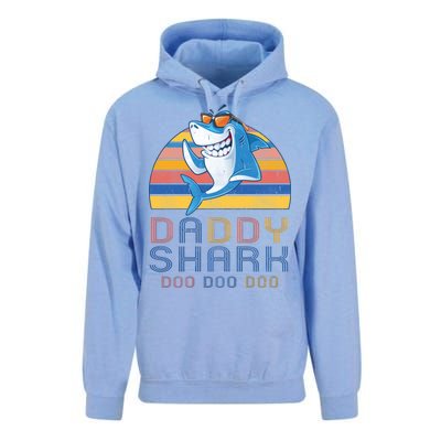 Retro Vintage Daddy Shark Doo Unisex Surf Hoodie