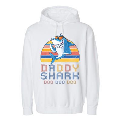 Retro Vintage Daddy Shark Doo Garment-Dyed Fleece Hoodie