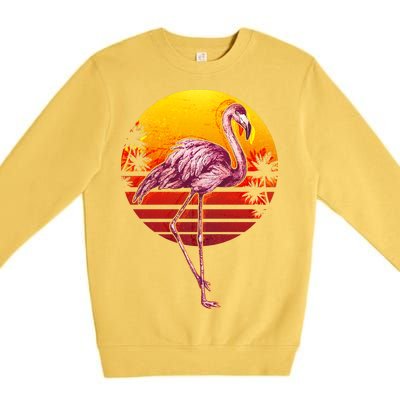 Retro Vintage Flamingo  Premium Crewneck Sweatshirt