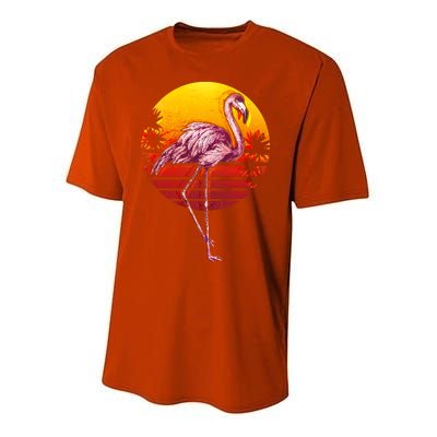 Retro Vintage Flamingo  Youth Performance Sprint T-Shirt