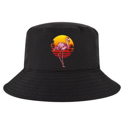 Retro Vintage Flamingo  Cool Comfort Performance Bucket Hat