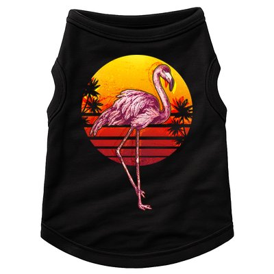 Retro Vintage Flamingo  Doggie Tank